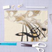 Treble Clef Zusammensetzung Gold Musician Decoupag Seidenpapier (Handwerk)