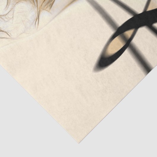 Treble Clef Zusammensetzung Gold Musician Decoupag Seidenpapier (Ausschnitt)