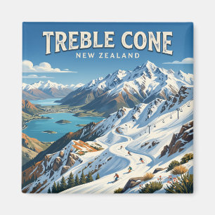 Treble Cone Skigebiet Neuseeland Magnet