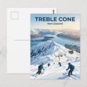 Treble Cone Skigebiet Neuseeland Postkarte (Vorne/Hinten)