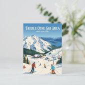 Treble Cone Skigebiet Neuseeland Postkarte (Stehend Vorderseite)