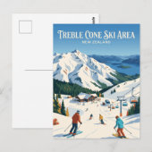 Treble Cone Skigebiet Neuseeland Postkarte (Vorne/Hinten)