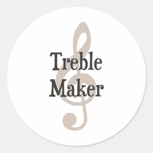 Treble Maker Clef Musical Trouble Maker Runder Aufkleber (Vorderseite)