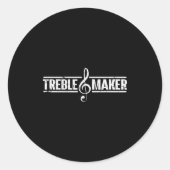 Treble Maker Funny Keyboard Anist Musician Ano Mus Runder Aufkleber (Vorderseite)