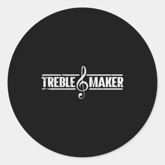 Treble Maker Funny Keyboard Anist Musician Ano Mus Runder Aufkleber (Vorderseite)