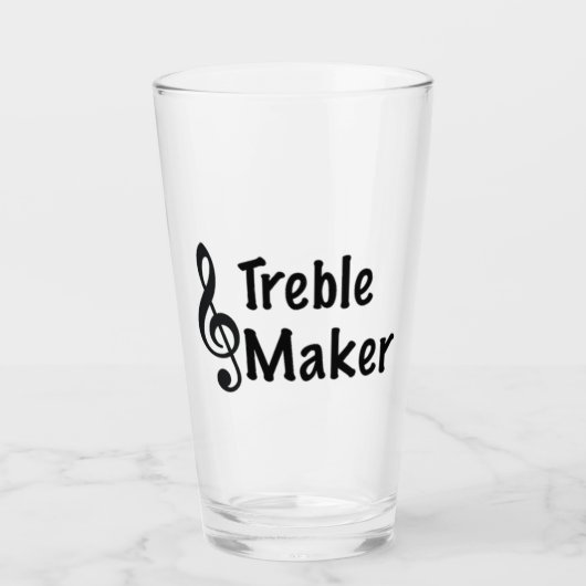 Treble Maker Music Spaß Treble Clef Glas (Vorderseite)
