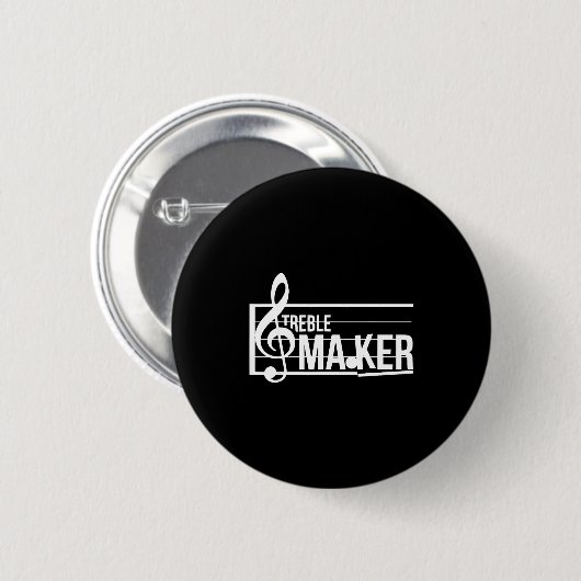 Treble Maker Pun Funny Marching Band Music Lover E Button (Vorne & Hinten)