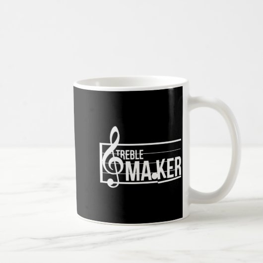 Treble Maker Pun Funny Marching Band Music Lover E Kaffeetasse (Rechts)