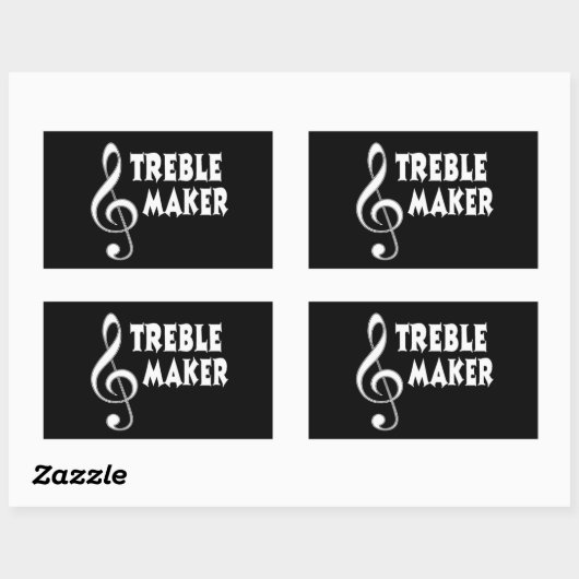Treble Maker Rechteckiger Aufkleber (Blatt)
