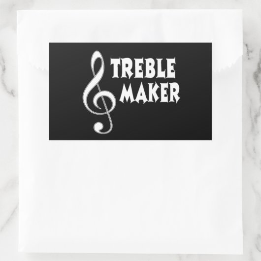 Treble Maker Rechteckiger Aufkleber (Tasche)