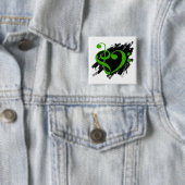 Treble und Bass Clef Musical Herz Green Button (Beispiel)