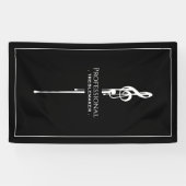 Treblemaker Funny Music Pun Classy Black G-Clef Banner (Horizontal)