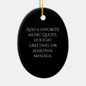 Treblemaker Funny Music Pun Classy Black G-Clef Keramik Ornament (Hinten)