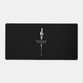 Treblemaker Funny Music Pun Classy Black G-Clef Schreibtischunterlage