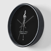 Treblemaker Funny Music Pun Classy Black G-Clef Uhr (Winkel)