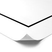 Treblemaker Funny Music Pun White G-Clef Poster (Ecke)