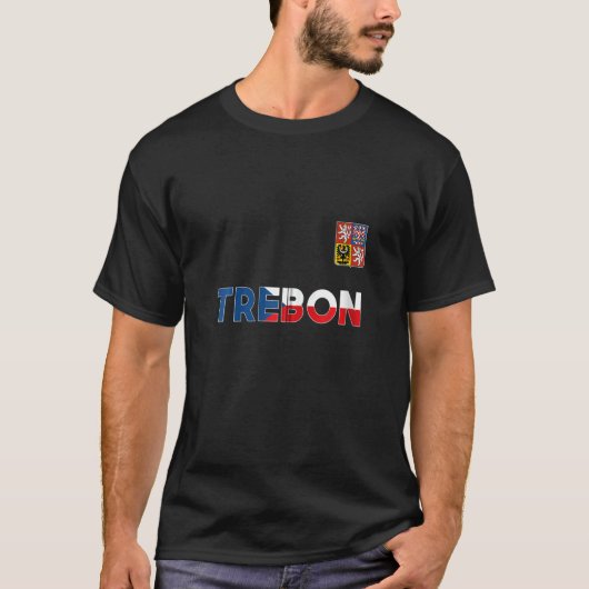 Trebon Tschechische Republik Herzenflagge Lötüberz T-Shirt (Vorderseite)