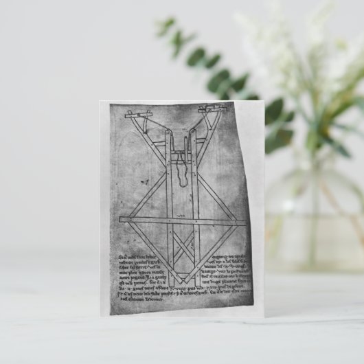 Trebuchet, Maschine zum Pfeile werfen Postkarte (Stehend Vorderseite)