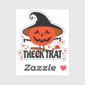 Treck Trat Pumpkin Lächeln Aufkleber (Blatt)