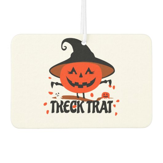 Treck Trat Pumpkin Lächeln Autolufterfrischer (Vorderseite)