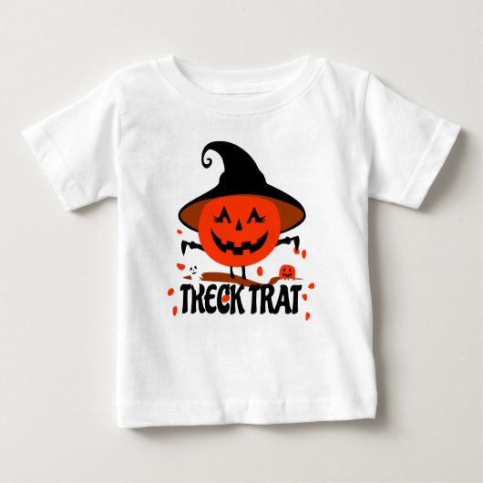Treck Trat Pumpkin Lächeln Baby T-shirt (Vorderseite)