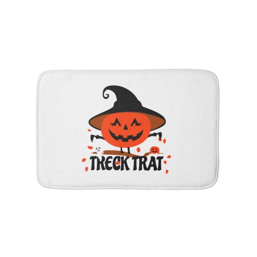 Treck Trat Pumpkin Lächeln Badematte (Vorderseite)