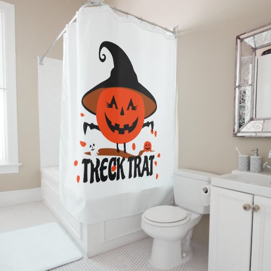 Treck Trat Pumpkin Lächeln Duschvorhang (Beispiel)
