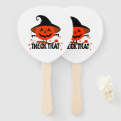 Treck Trat Pumpkin Lächeln Fächer (Vorne und Hinten)