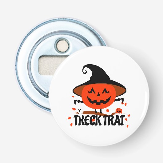 Treck Trat Pumpkin Lächeln Flaschenöffner (Vorderseite)