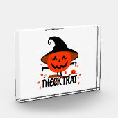 Treck Trat Pumpkin Lächeln Fotoblock (Links)