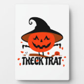 Treck Trat Pumpkin Lächeln Fotoplatte (Vorderseite)