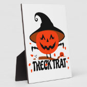 Treck Trat Pumpkin Lächeln Fotoplatte (Seite)