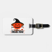Treck Trat Pumpkin Lächeln Gepäckanhänger (Vorderseite horizontal)