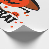Treck Trat Pumpkin Lächeln Geschenkpapier (Ecke)