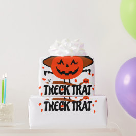 Treck Trat Pumpkin Lächeln Geschenkpapier