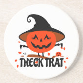 Treck Trat Pumpkin Lächeln Getränkeuntersetzer (Vorne)