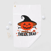 Treck Trat Pumpkin Lächeln Golfhandtuch (Insitu)