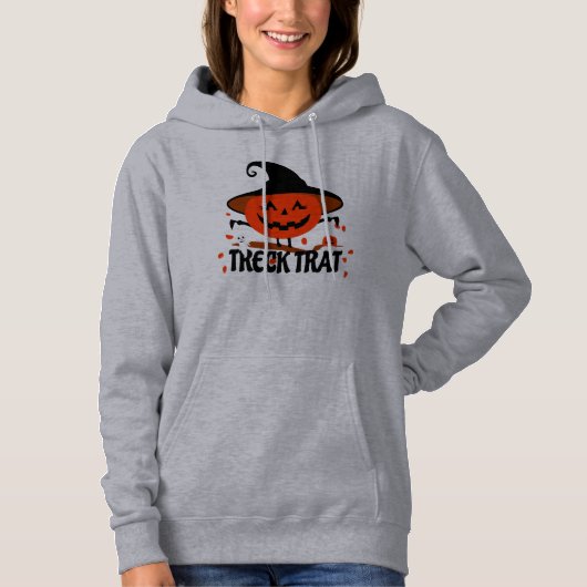 Treck Trat Pumpkin Lächeln Hoodie (Vorderseite)