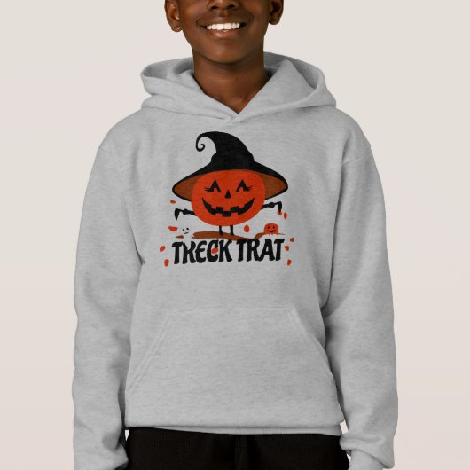 Treck Trat Pumpkin Lächeln Hoodie (Vorderseite)