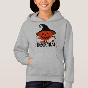 Treck Trat Pumpkin Lächeln Hoodie