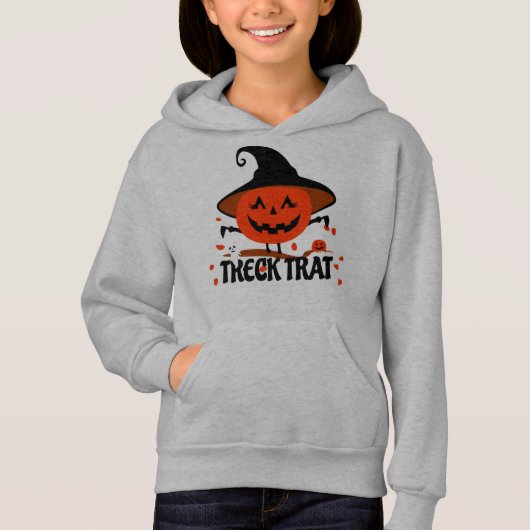 Treck Trat Pumpkin Lächeln Hoodie (Vorderseite)