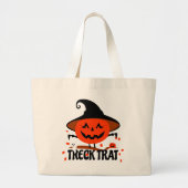 Treck Trat Pumpkin Lächeln Jumbo Stoffbeutel (Vorne)