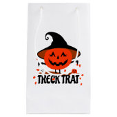 Treck Trat Pumpkin Lächeln Kleine Geschenktüte (Vorderseite)