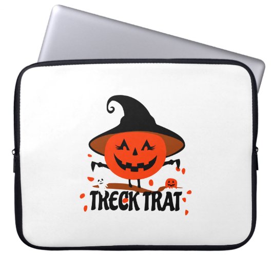 Treck Trat Pumpkin Lächeln Laptopschutzhülle (Vorderseite)