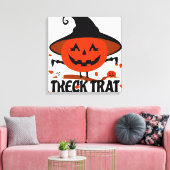 Treck Trat Pumpkin Lächeln Leinwanddruck (Insitu (Wohnzimmer))