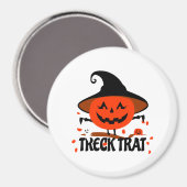 Treck Trat Pumpkin Lächeln Magnet (Vorderseite/Rückseite)