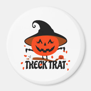 Treck Trat Pumpkin Lächeln Magnet