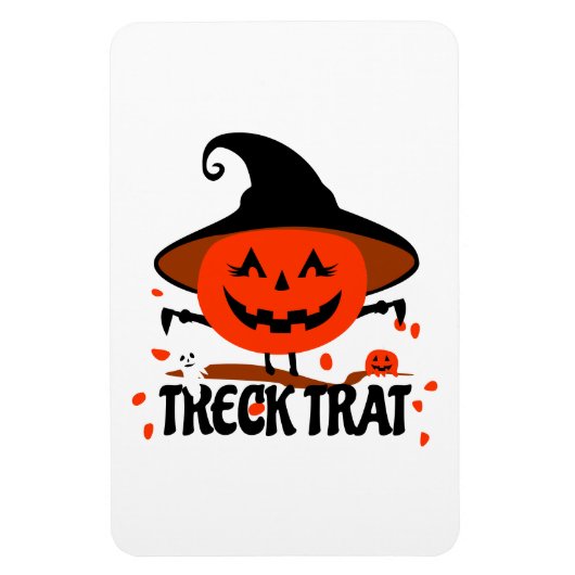 Treck Trat Pumpkin Lächeln Magnet (Vertikal)
