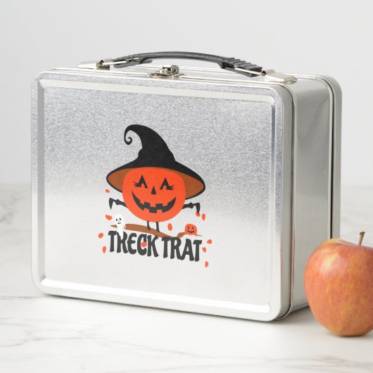 Treck Trat Pumpkin Lächeln Metall Brotdose (Beispiel)