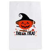 Treck Trat Pumpkin Lächeln Mittlere Geschenktüte (Vorderseite)
